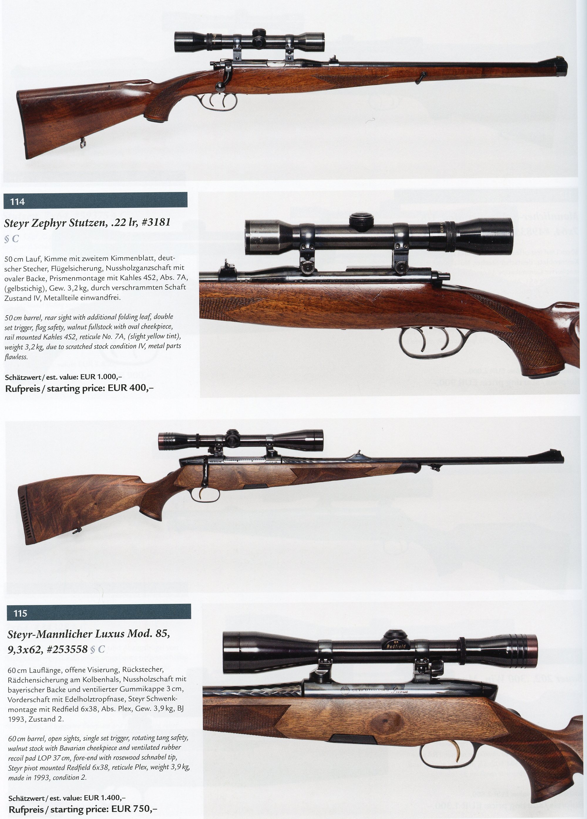 Mannlicher-Schoenauer & Steyr - German Hunting Guns