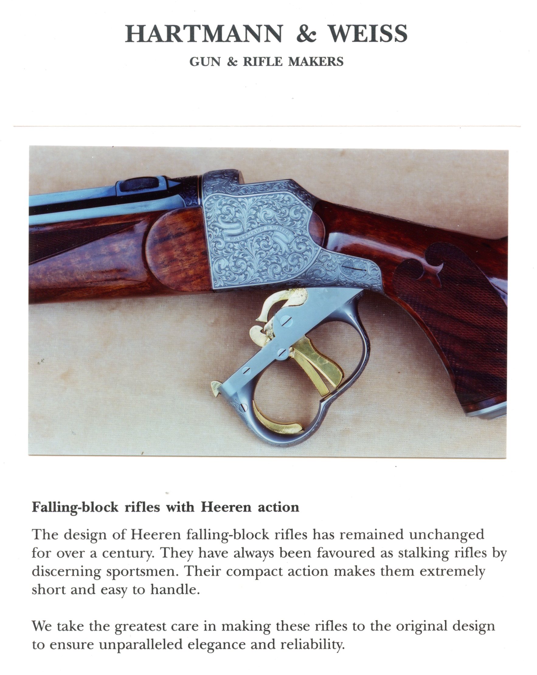 Hartmann & Weiss Gun c1980 Catalog 